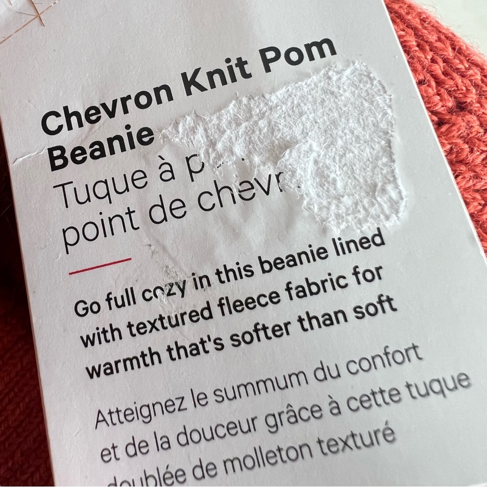 LULULEMON Chevron Knit Pom Beanie Fleece-Lined Winter Hat - Picture 11 of 15